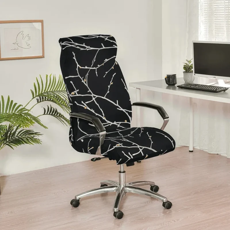Housse de chaise de bureau extensible - 12 motifs élégants