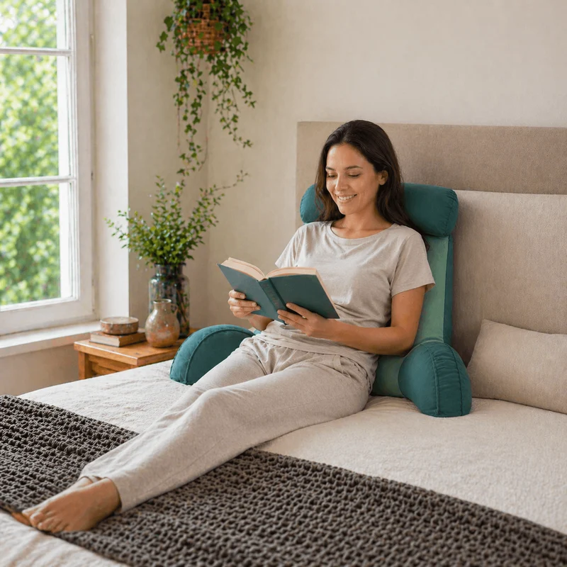 Coussin de Lecture pour Lit Bleu Canard !