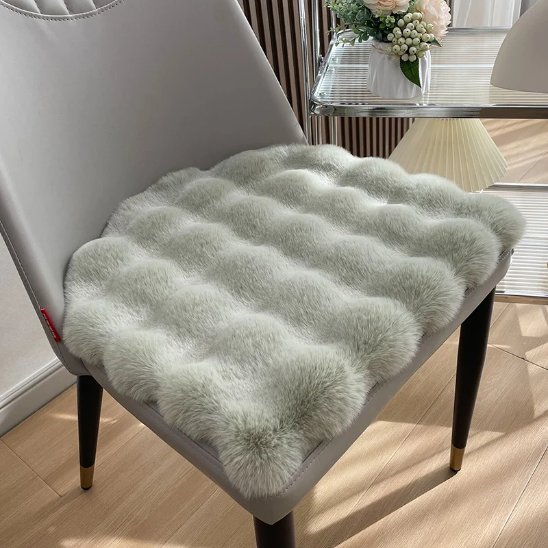 Galette de chaise antidérapante en polaire douce et épaisse - Nuage de douceur