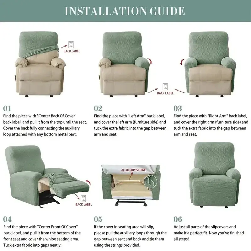 Housse fauteuil relax extensible LIVARO