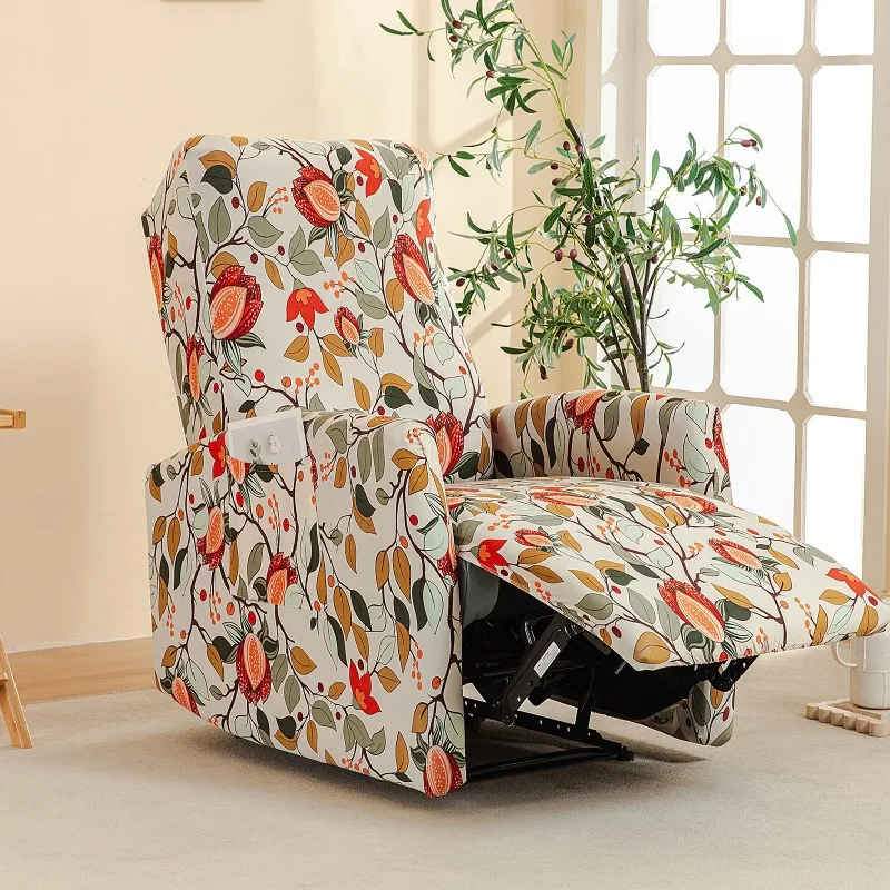 Housse pour fauteuil relax relevable électrique dossier long lycra 20 motifs