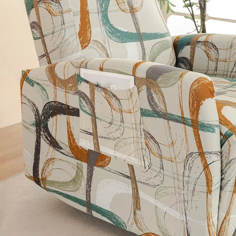 Housse pour fauteuil relax relevable électrique dossier long lycra 20 motifs