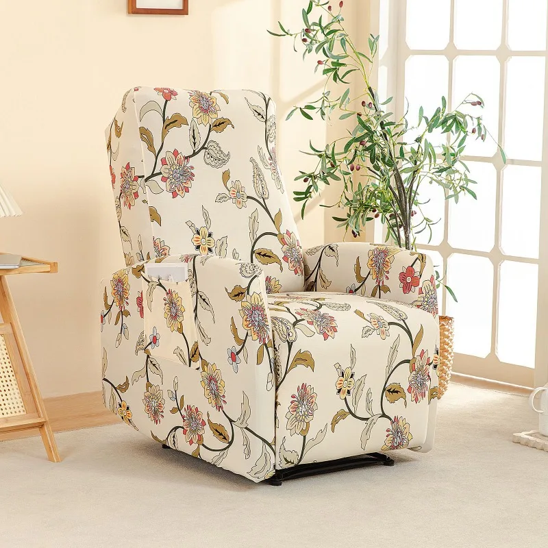 Housse pour fauteuil relax relevable électrique dossier long lycra 20 motifs