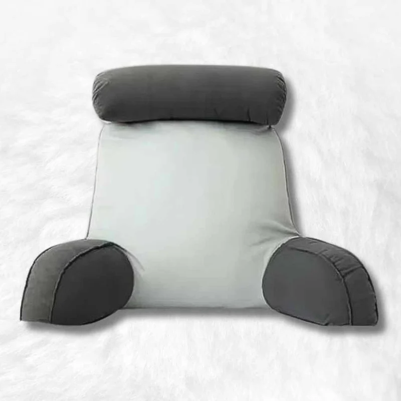 Coussin de Lecture pour Lit Gris Bicolore !