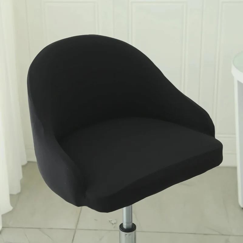 Housse de chaise de bar pivotante petit dossier incurvé et accoudoir lycra - 24 motifs