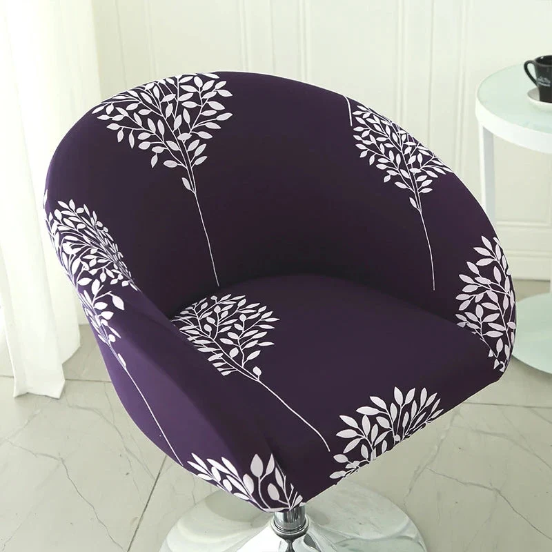 Housse de chaise de bar gabin grand dossier incurvé lycra - 24 motifs