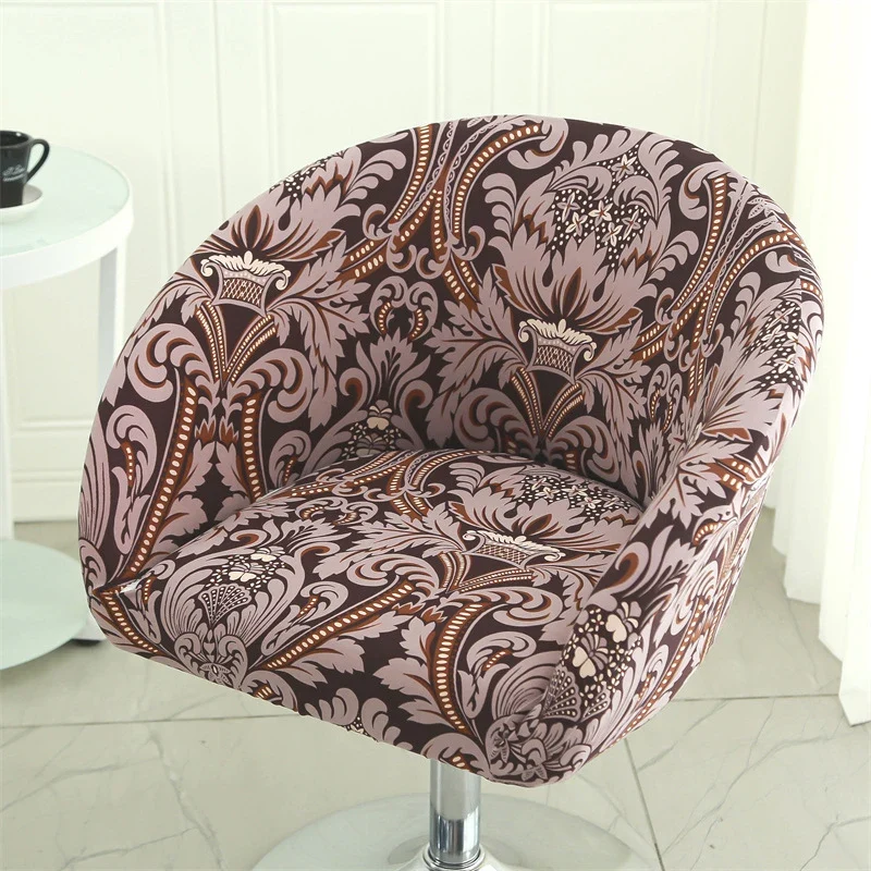 Housse de chaise de bar gabin grand dossier incurvé lycra - 24 motifs