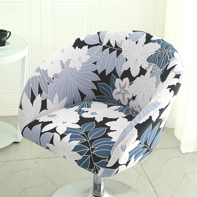 Housse de chaise de bar gabin grand dossier incurvé lycra - 24 motifs