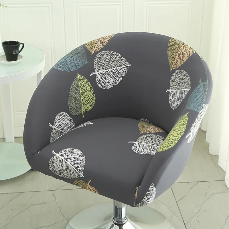 Housse de chaise de bar gabin grand dossier incurvé lycra - 24 motifs