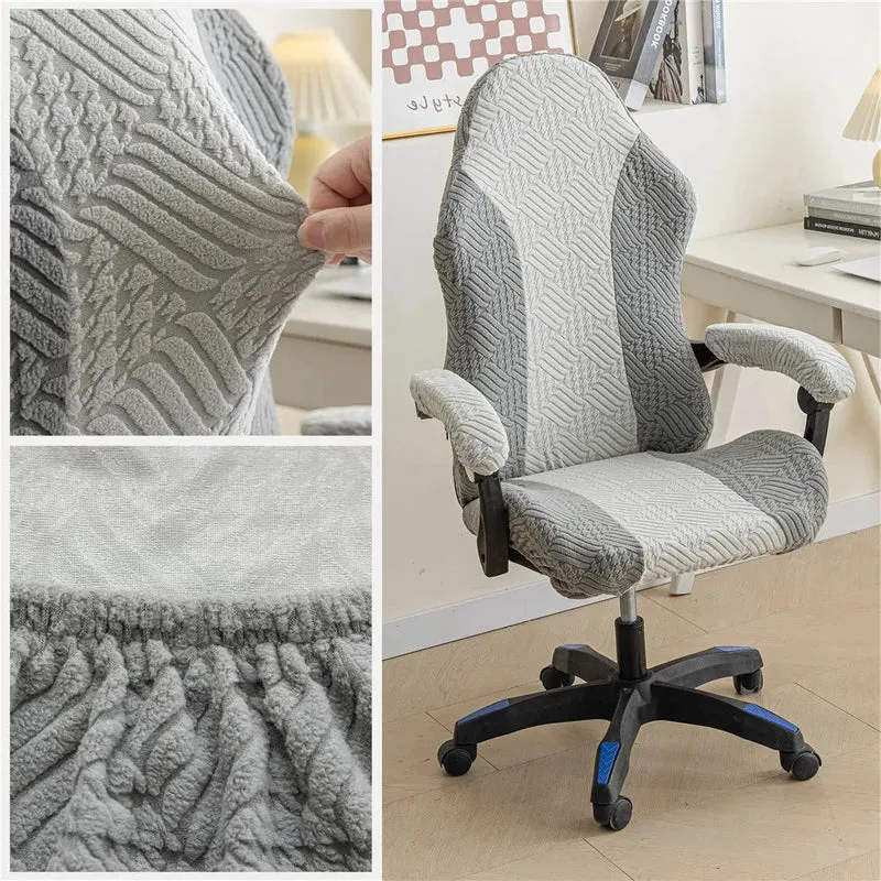 Housse de chaise de bureau extensible nouveau tissu renforcé anti griffes