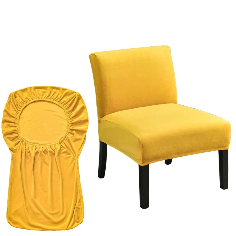 Housse pour chauffeuse, fauteuil bas sans accoudoir pur velours