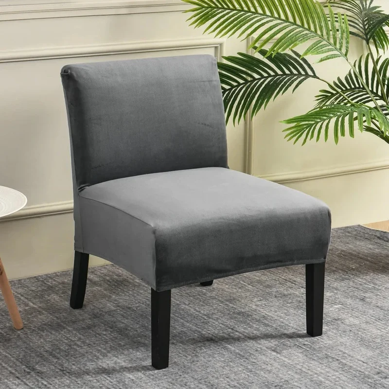 Housse pour chauffeuse, fauteuil bas sans accoudoir pur velours