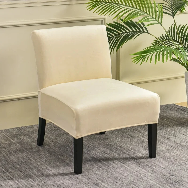 Housse pour chauffeuse, fauteuil bas sans accoudoir pur velours