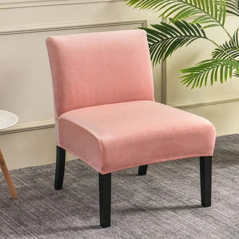 Housse pour chauffeuse, fauteuil bas sans accoudoir pur velours