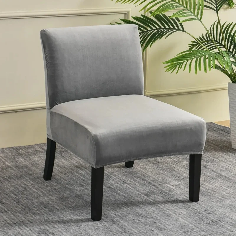 Housse pour chauffeuse, fauteuil bas sans accoudoir pur velours