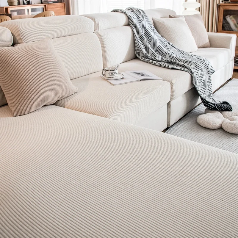 Housse de coussin de canapé renforcé velours côtelé