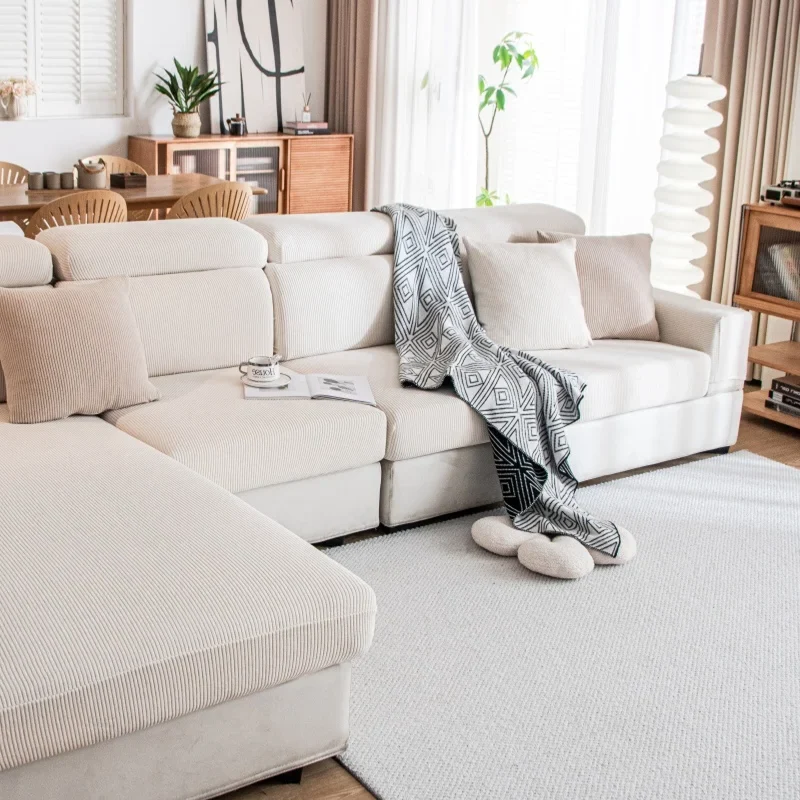 Housse de coussin de canapé renforcé velours côtelé