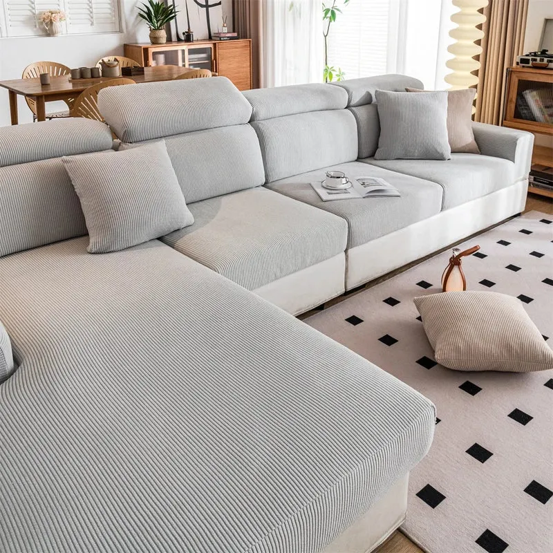 Housse de coussin de canapé renforcé velours côtelé
