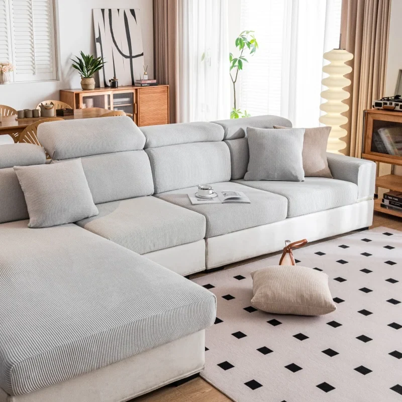 Housse de coussin de canapé renforcé velours côtelé