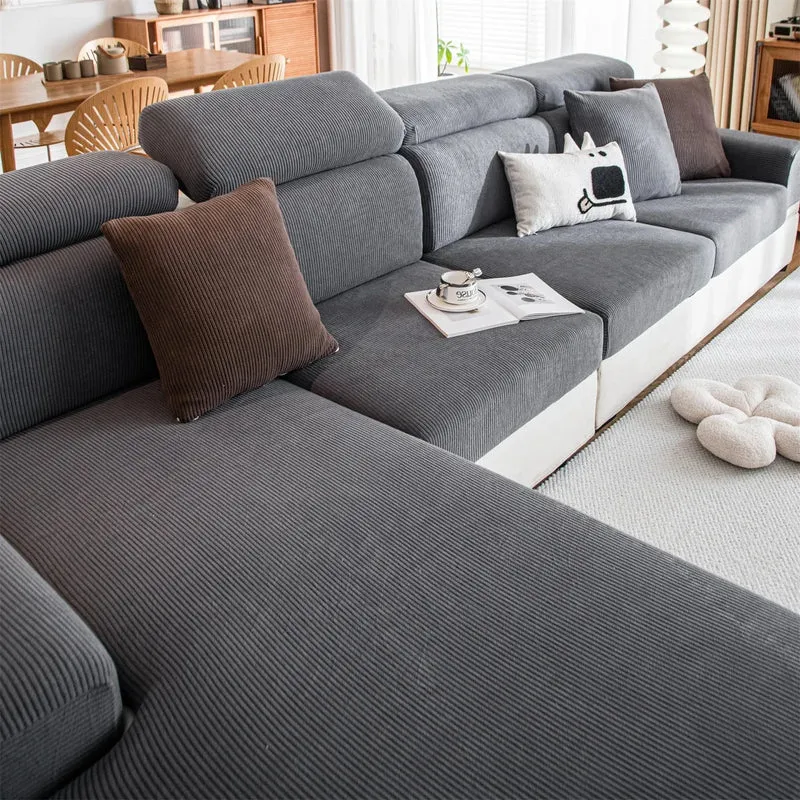 Housse de coussin de canapé renforcé velours côtelé