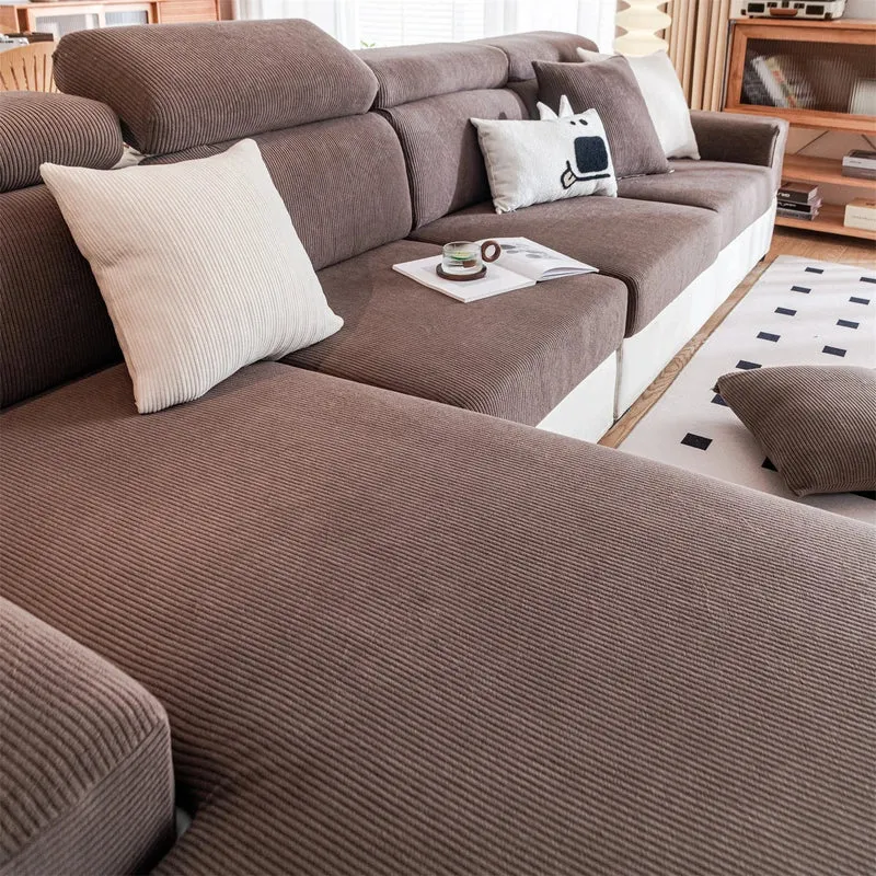 Housse de coussin de canapé renforcé velours côtelé