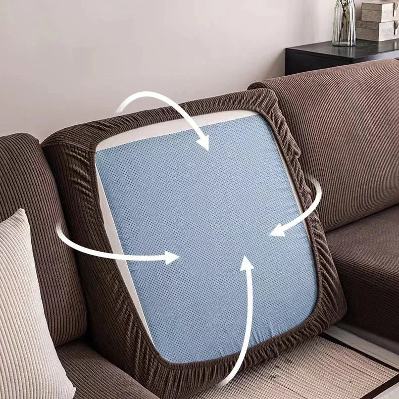 Housse de coussin de canapé renforcé velours côtelé