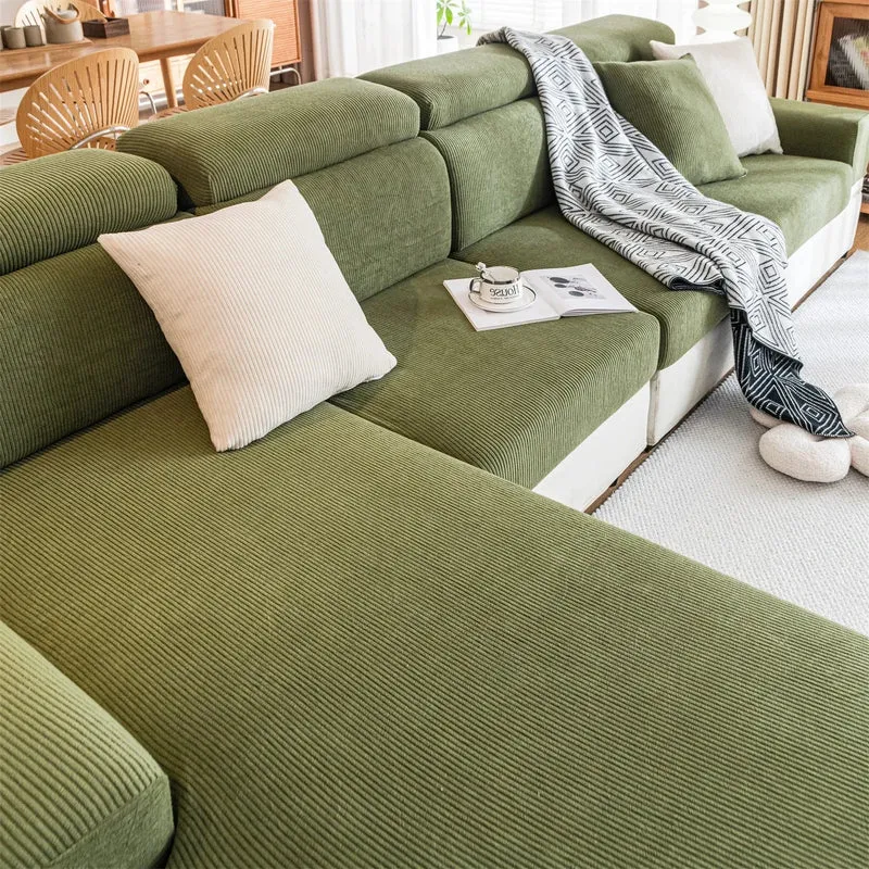 Housse de coussin de canapé renforcé velours côtelé
