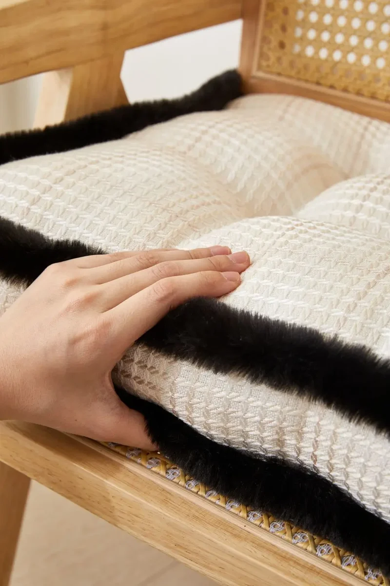 Galette de chaise carré rembourrée matelassée épaisse et élégante
