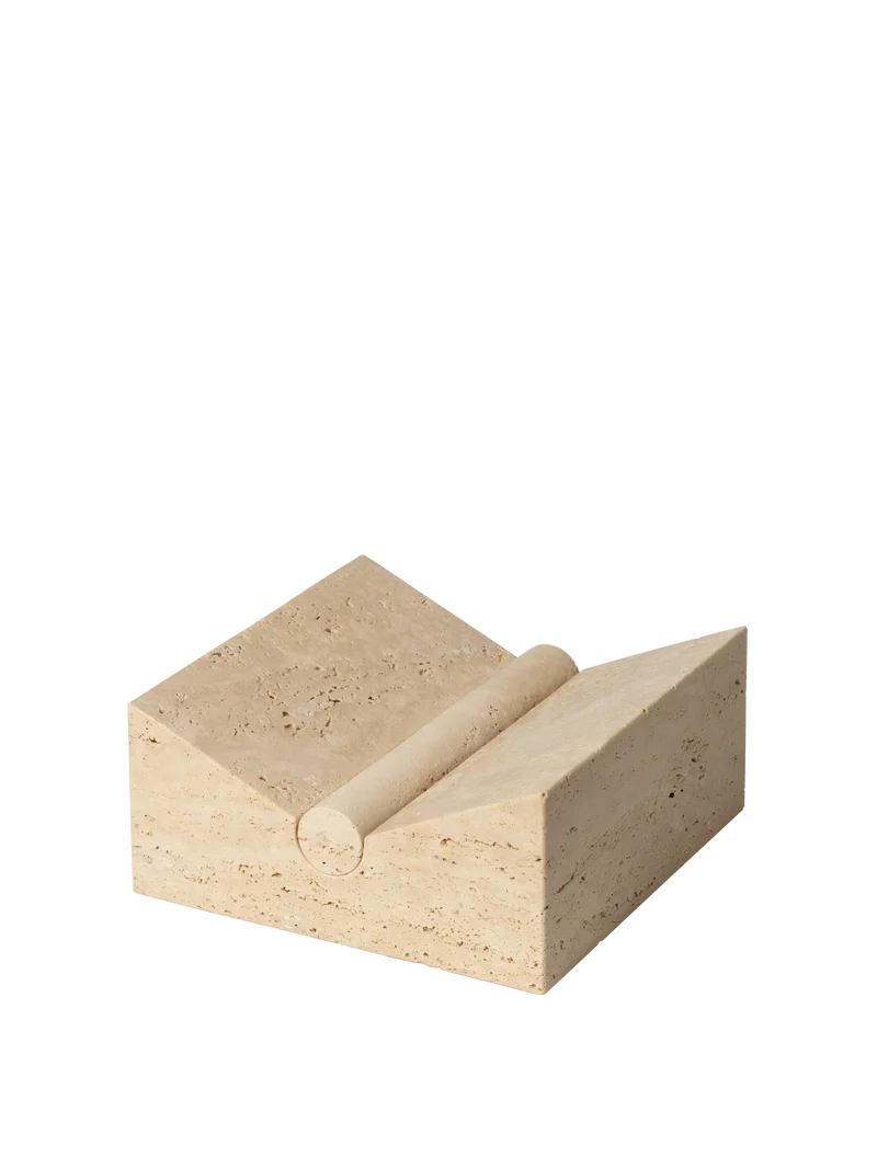 Tvara Book Stand - Travertine