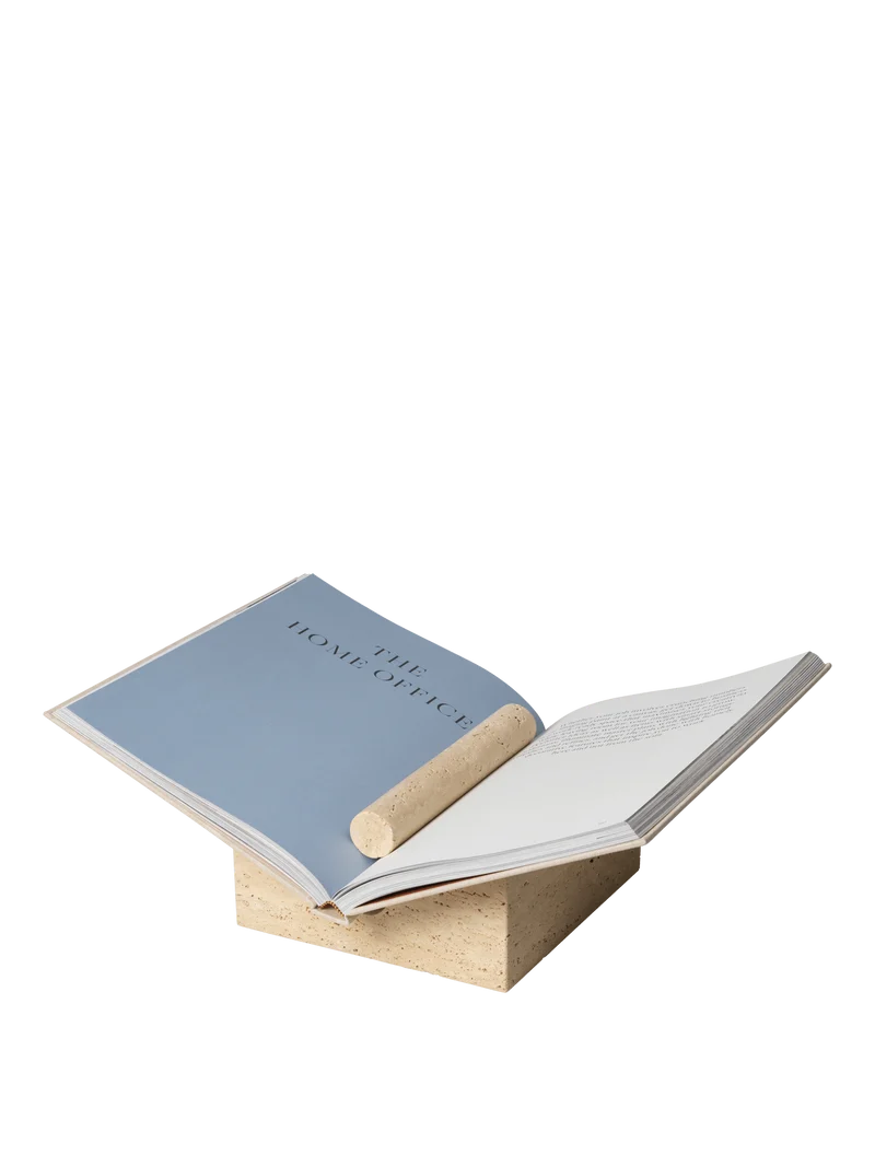Tvara Book Stand - Travertine