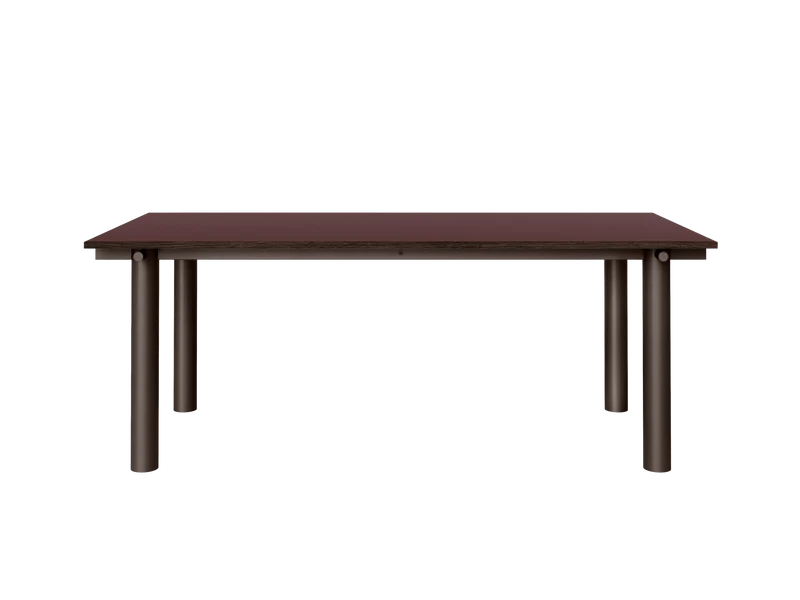 Atura Dining Table - Dark Chocolate/Burgundy Linoleum