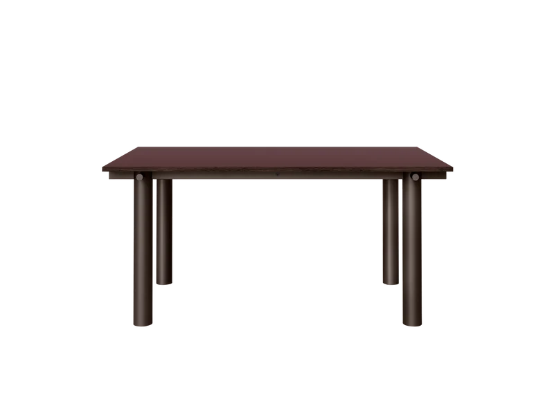 Atura Dining Table - Dark Chocolate/Burgundy Linoleum