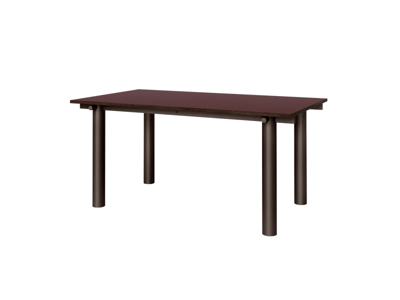 Atura Dining Table - Dark Chocolate/Burgundy Linoleum