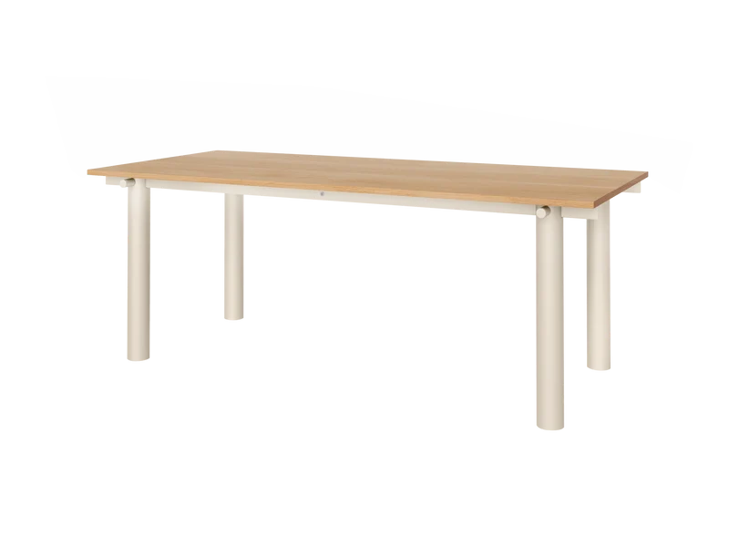 Atura Dining Table - Light Cashmere/Natural Oak Veneer