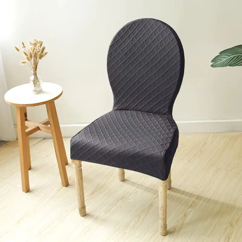 Housse de chaise baroque extensible anti griffes motif losange