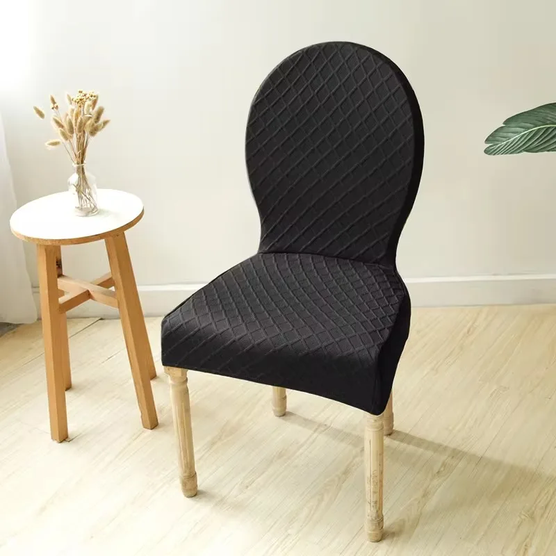 Housse de chaise baroque extensible anti griffes motif losange
