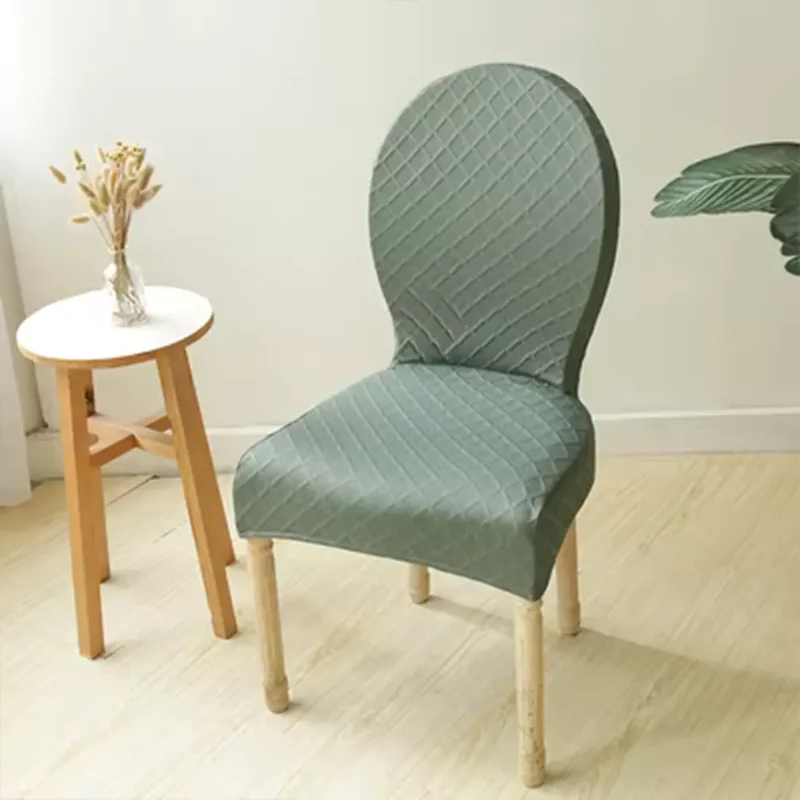 Housse de chaise baroque extensible anti griffes motif losange
