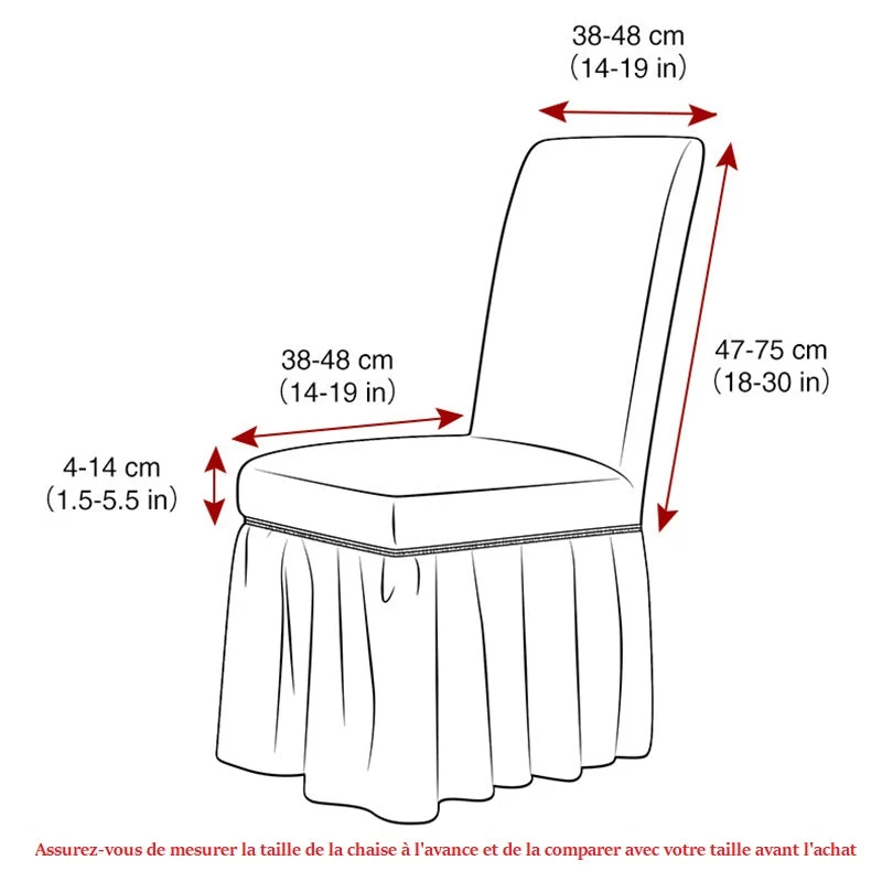 Housse de chaise élastique - Gris