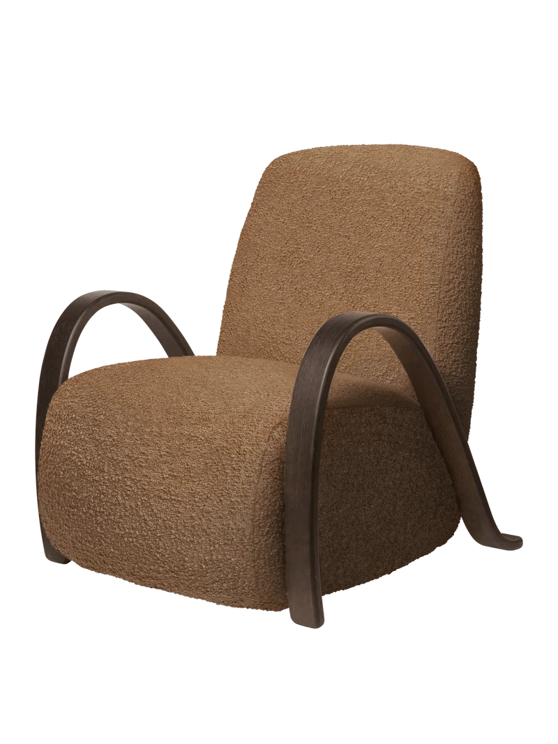 Buur Lounge Chair - Raw Bouclé - Tan