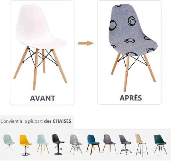 Housse de Chaise Scandinave - Eyes