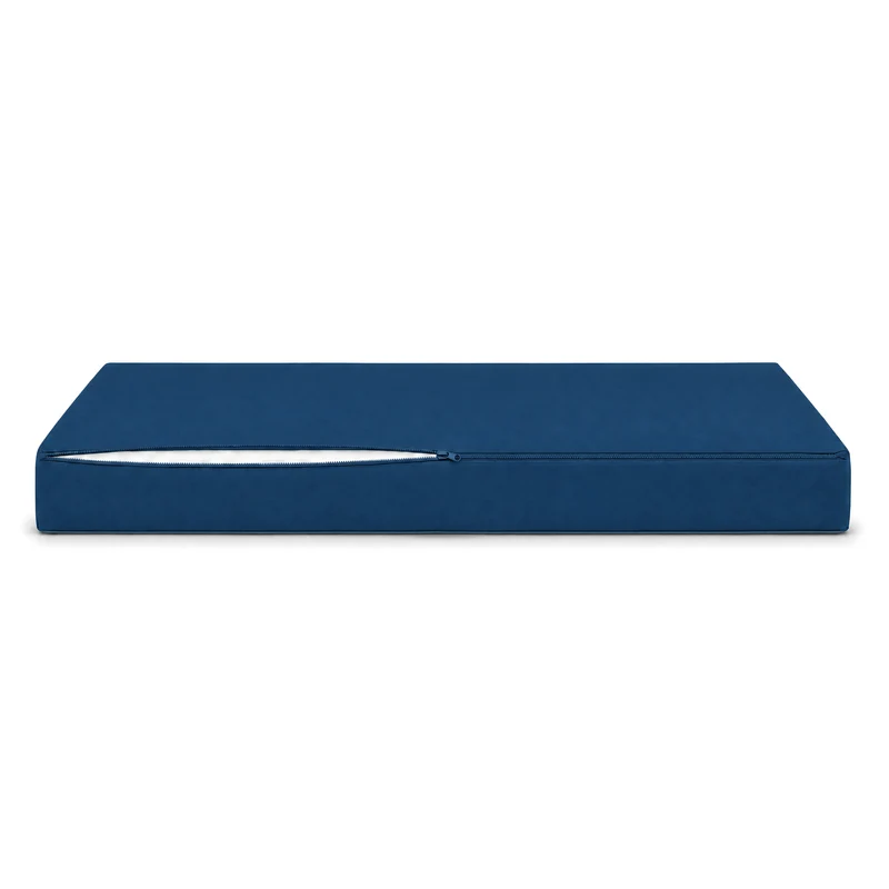 Ensemble Coussins Salon Jardin 120x60 Bleu Pétrole - Déhoussable & Anti-UV (1 Assise + 2 Dossiers)