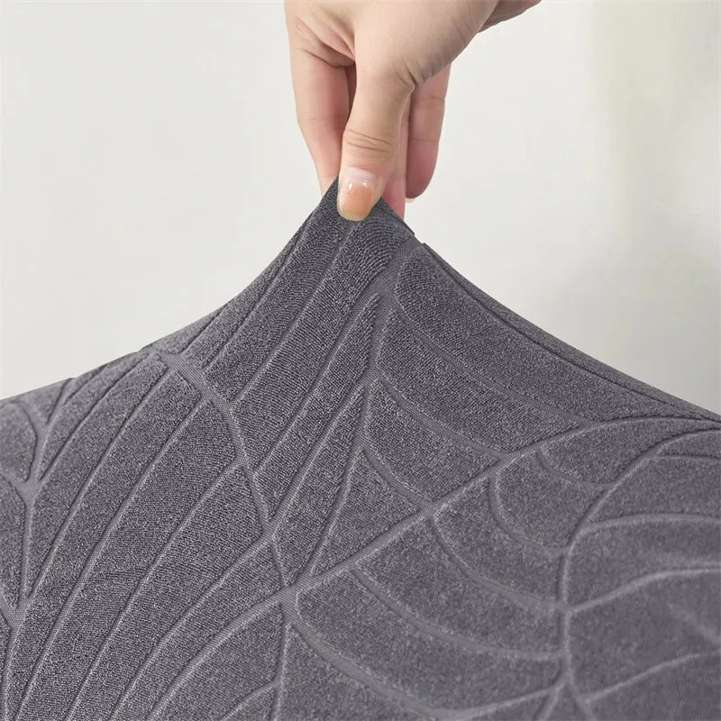 Housse de chaise haute imperméable extensible texture feuille d'hibiscus