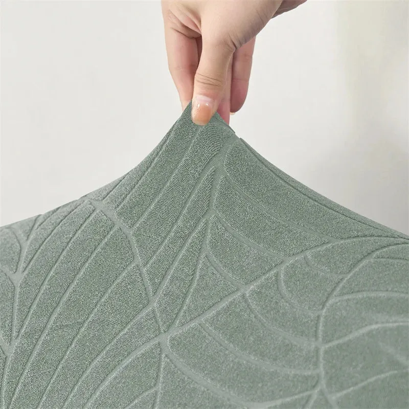 Housse de chaise haute imperméable extensible texture feuille d'hibiscus