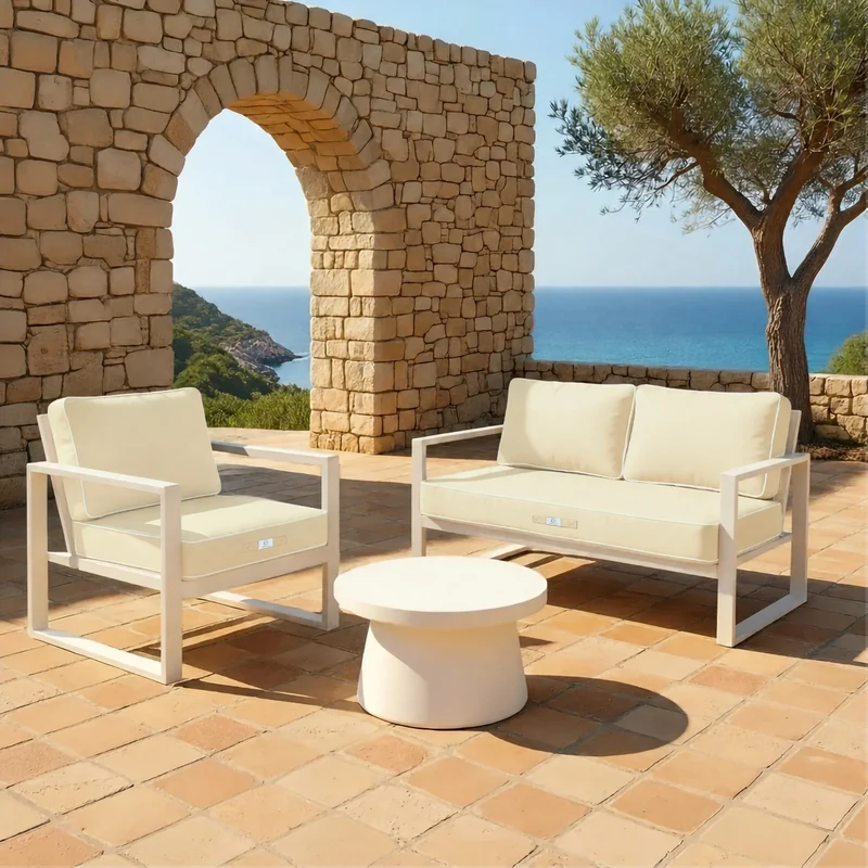 Ensemble Coussins Premium 60x60 Jaune Beurre - Épais 12cm & Finition Passepoil