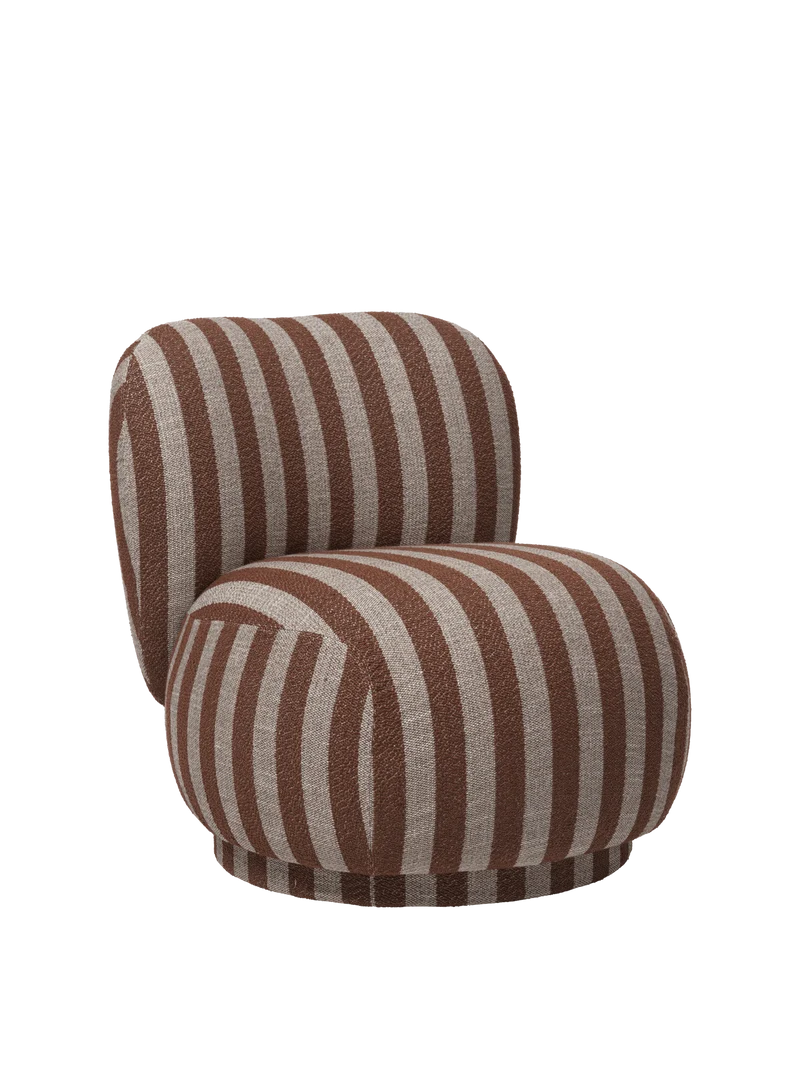 Rico Piccolo Lounge Chair - Swivel - Louisiana - Sand/Chocolate