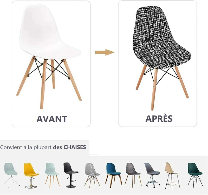 Housse de Chaise Scandinave - Jersey