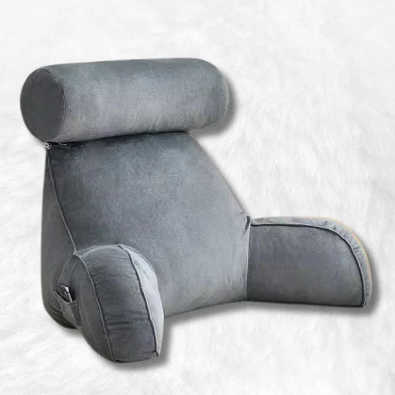 Coussin de Lecture à Accoudoirs Gris !