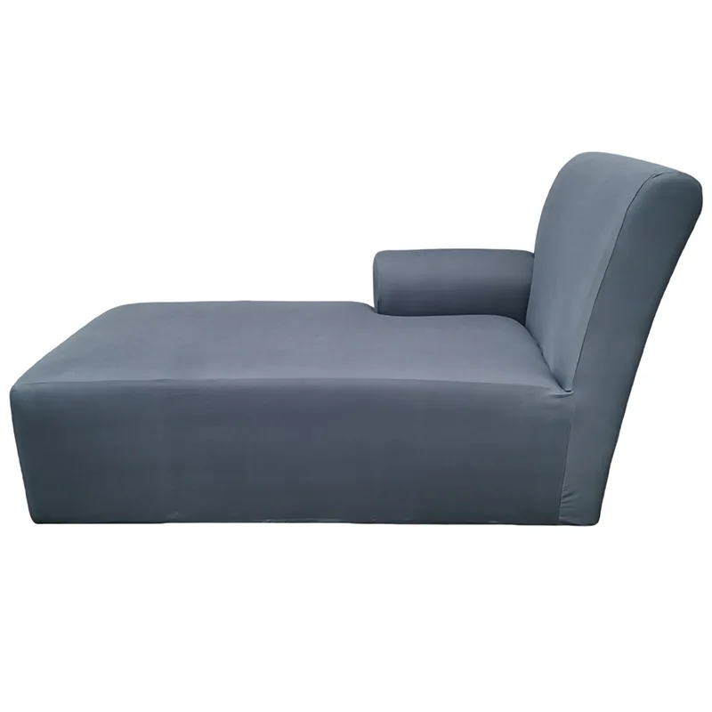 Housse pour méridienne avec accoudoir, chaise longue en lycra extensible