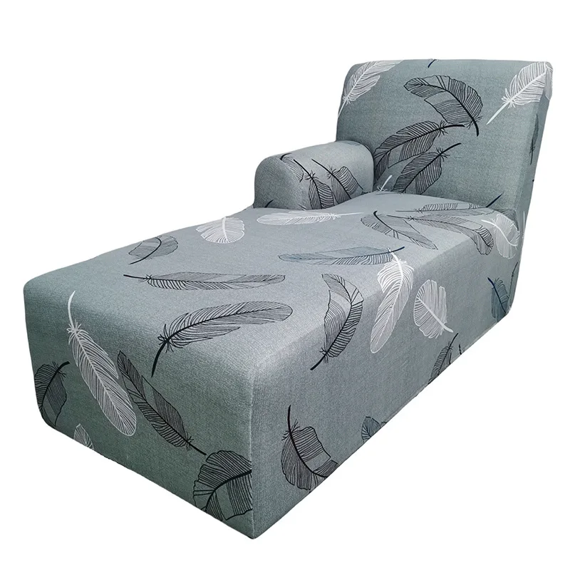 Housse pour méridienne avec accoudoir, chaise longue en lycra extensible