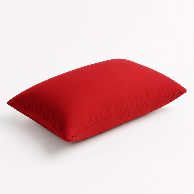 Lot de 2 Coussins d'Appoint 60x35 Rouge - Déco Jardin & Déhoussable